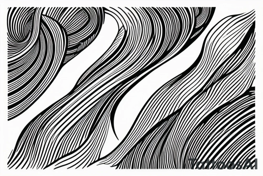 Linear wave tattoo idea