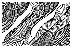 Linear wave tattoo idea