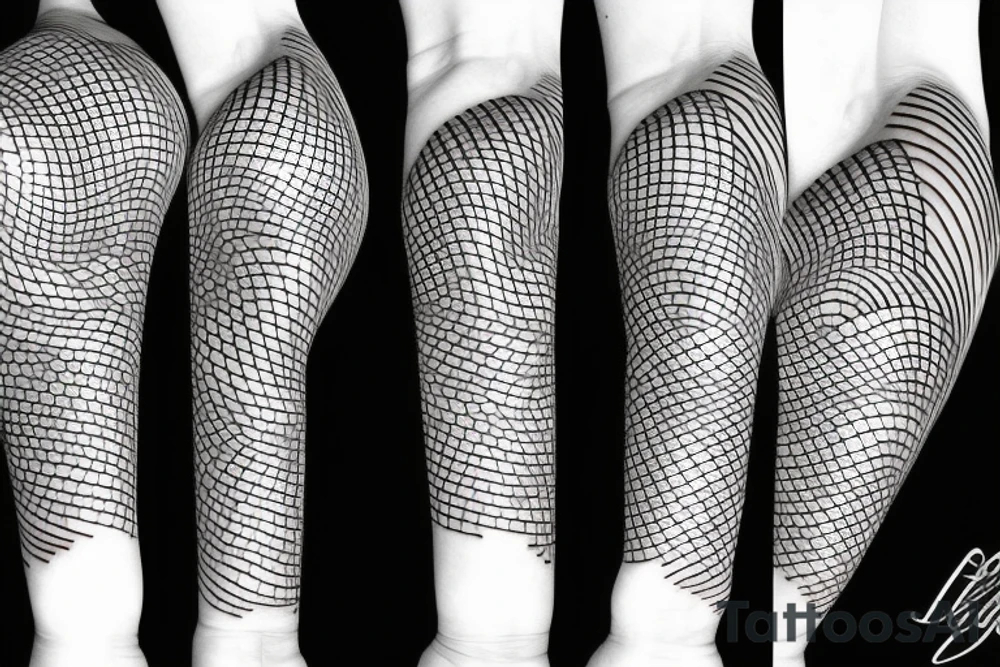 Honeycomb wave tattoo idea