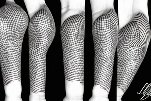 Honeycomb wave tattoo idea