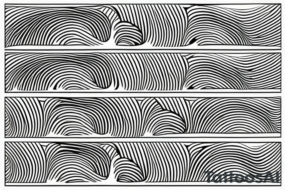 Honeycomb wave tattoo idea