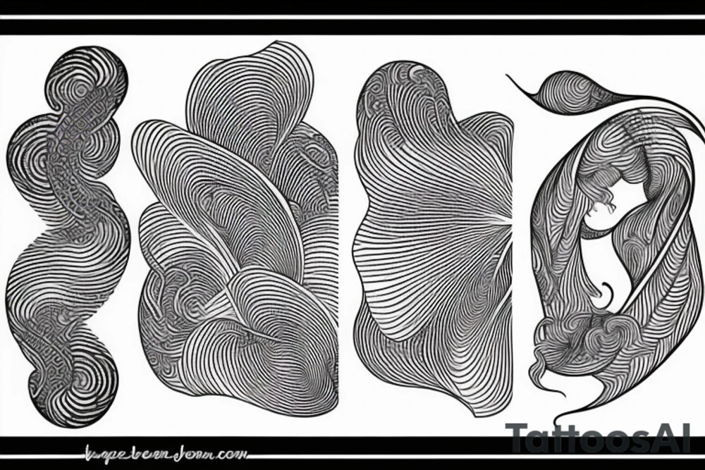 Honeycomb wave tattoo idea