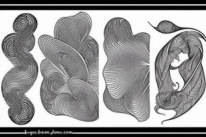 Honeycomb wave tattoo idea