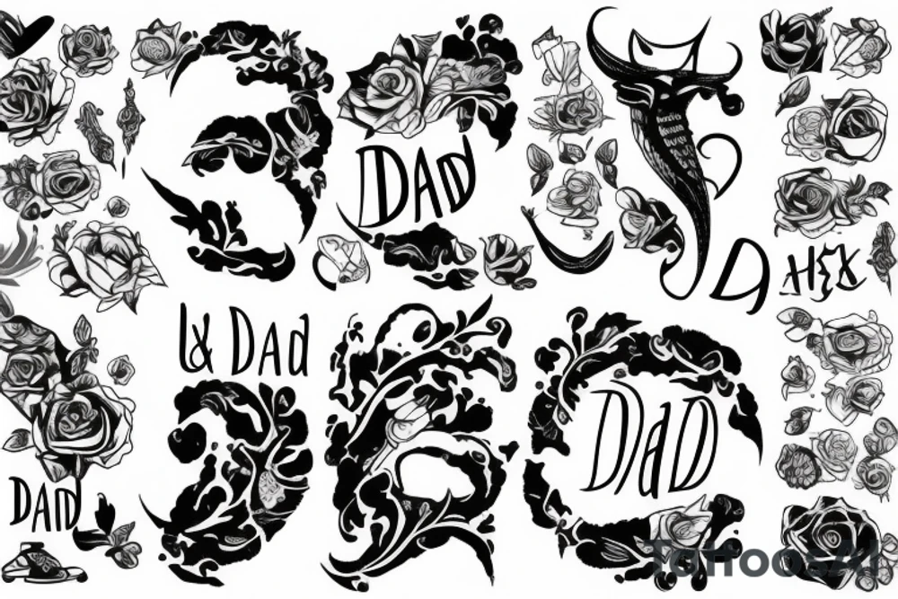 Dad and daughter tattoo idea