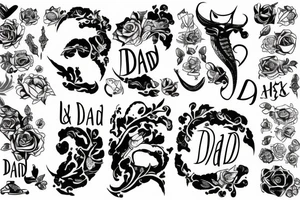 Dad and daughter tattoo idea