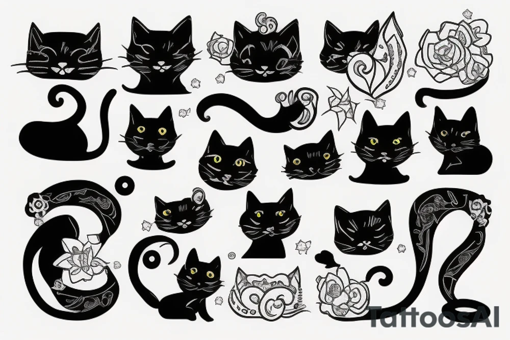 a black cat tattoo idea