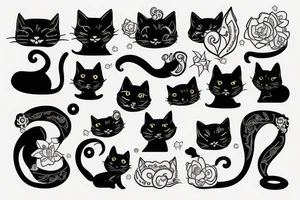 a black cat tattoo idea