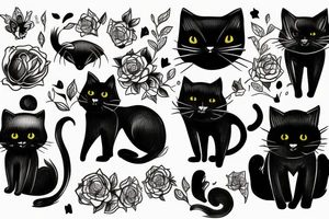 a black cat tattoo idea