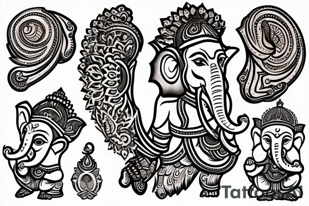 Lord Ganesha the Savior tattoo idea