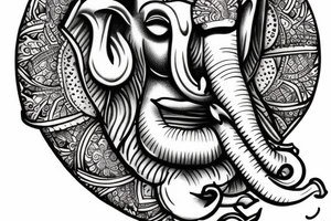 Lord Ganesha the Savior tattoo idea