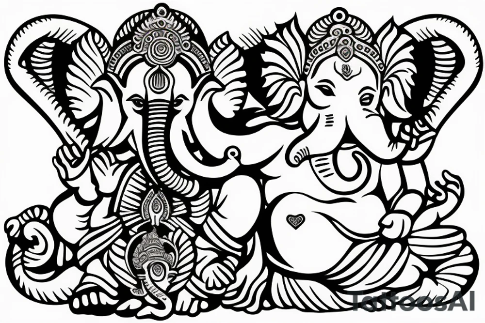 Lord Ganesha the Savior tattoo idea