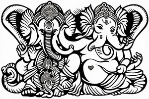 Lord Ganesha the Savior tattoo idea