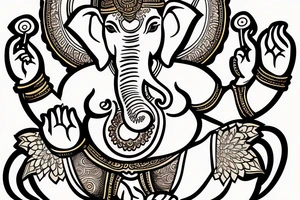 Lord Ganesha the Savior tattoo idea