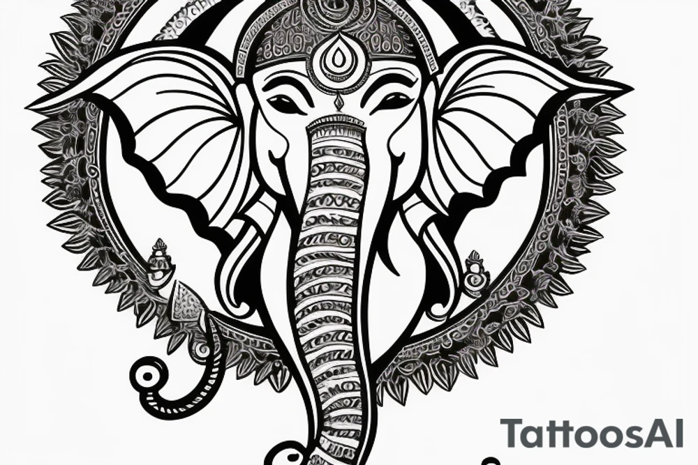 Lord Ganesha the Savior tattoo idea