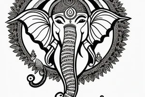 Lord Ganesha the Savior tattoo idea