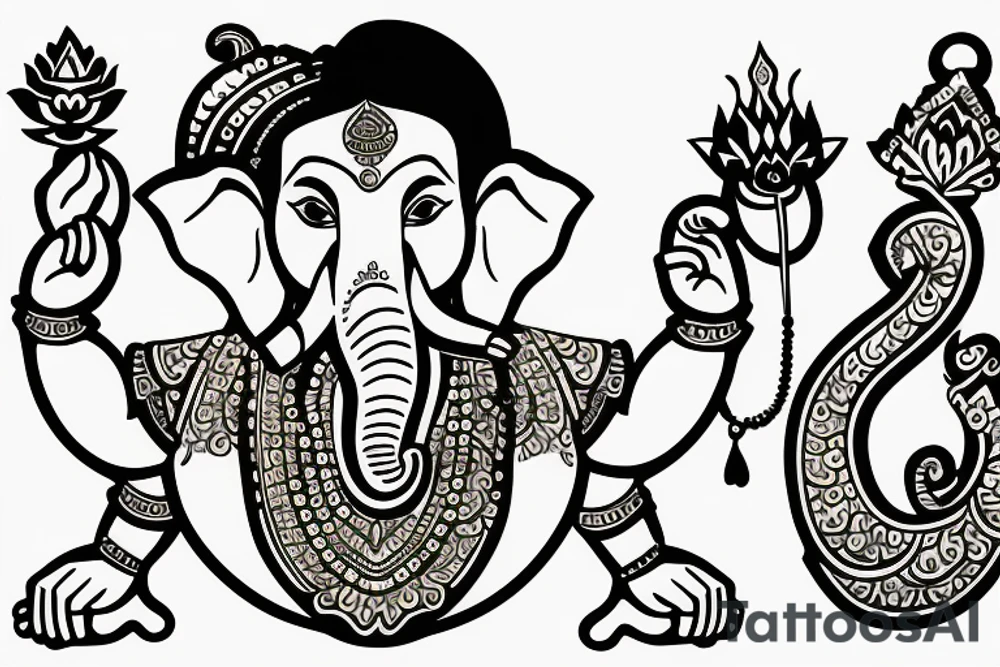 Lord Ganesha the Savior tattoo idea
