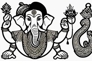 Lord Ganesha the Savior tattoo idea
