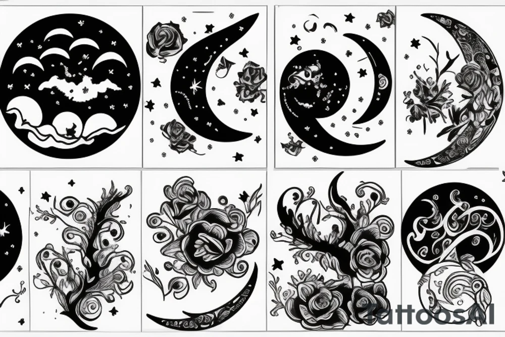Moon tattoo idea
