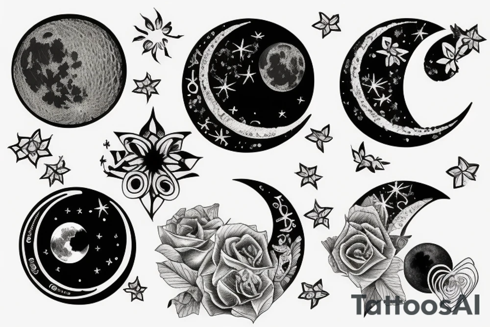 Moon tattoo idea