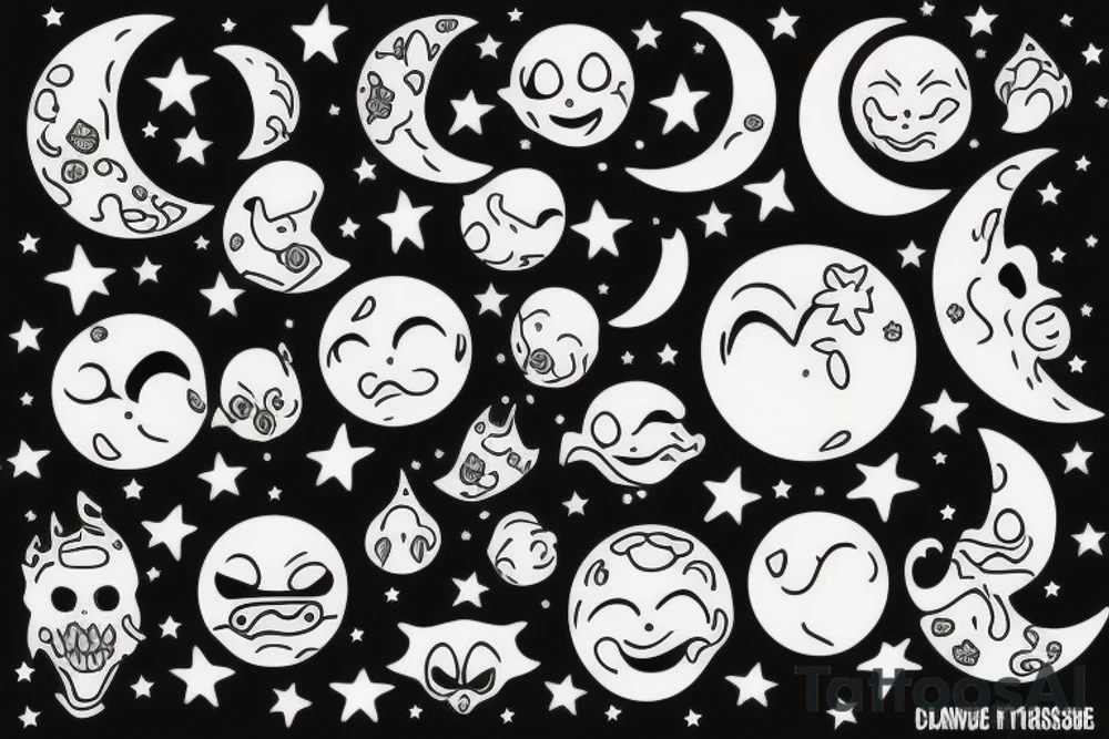 Moon tattoo idea