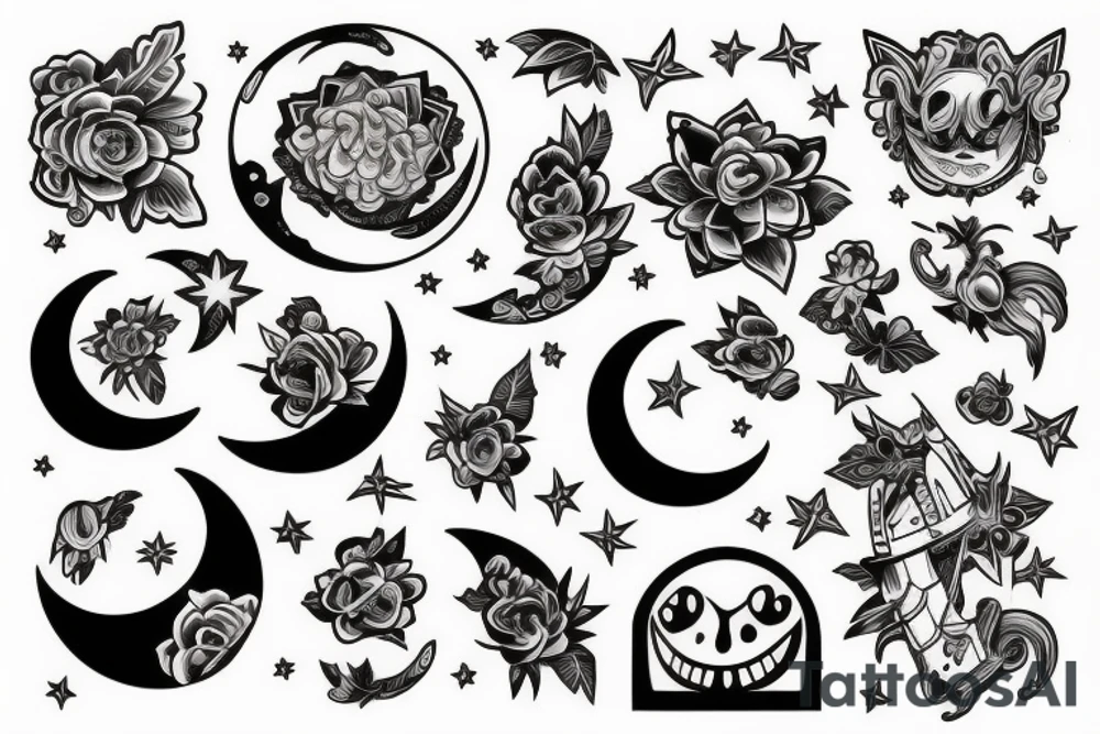 Moon tattoo idea
