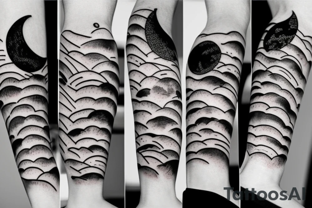 Moon tattoo idea
