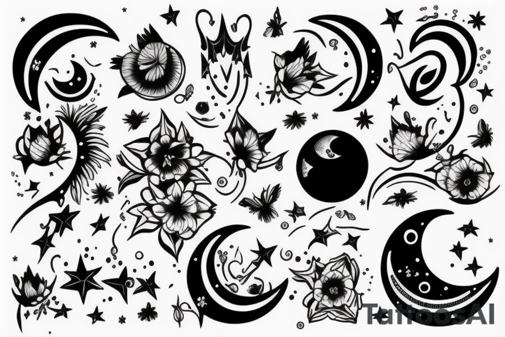 Moon tattoo idea