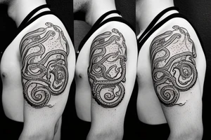 octopus hugging an anchor tattoo idea