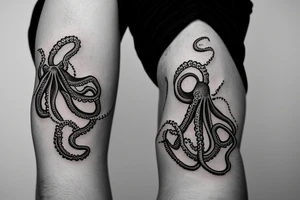 octopus hugging an anchor tattoo idea
