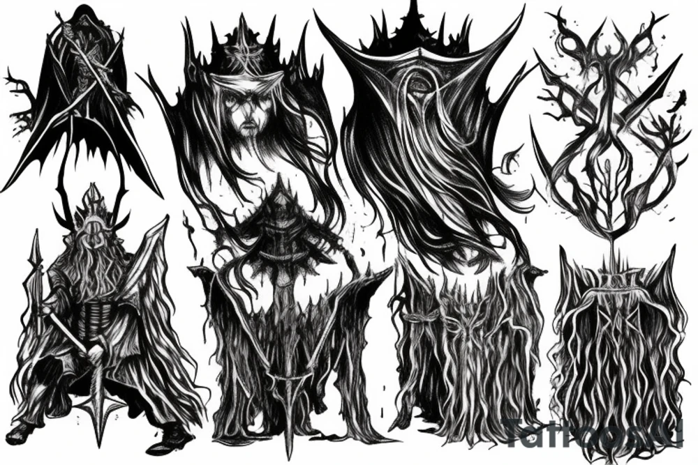 The lord of the rings The Witch King fading away tattoo idea