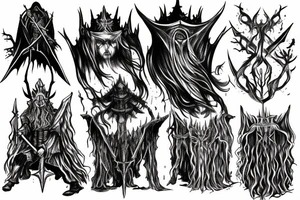The lord of the rings The Witch King fading away tattoo idea
