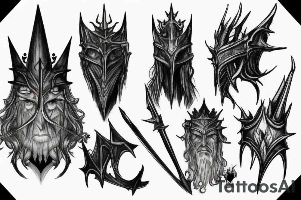 The lord of the rings The Witch King fading away tattoo idea