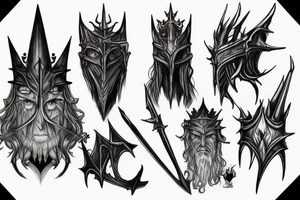 The lord of the rings The Witch King fading away tattoo idea