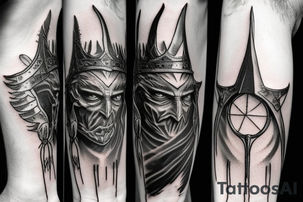 The lord of the rings The Witch King fading away tattoo idea