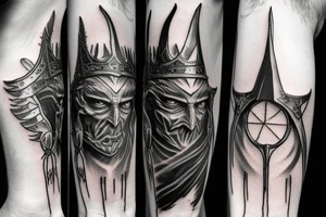 The lord of the rings The Witch King fading away tattoo idea