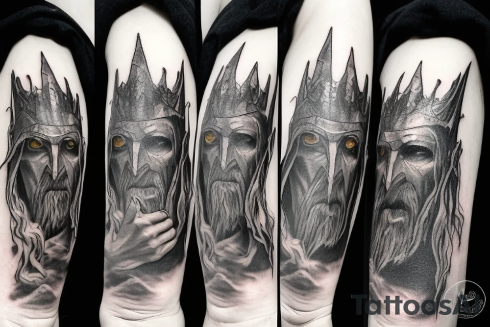 The lord of the rings The Witch King fading away tattoo idea