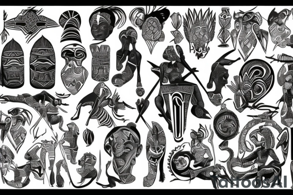 African warriro tattoo idea