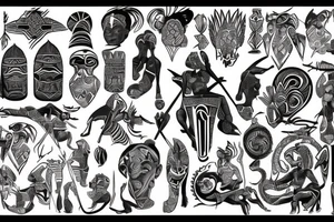 African warriro tattoo idea