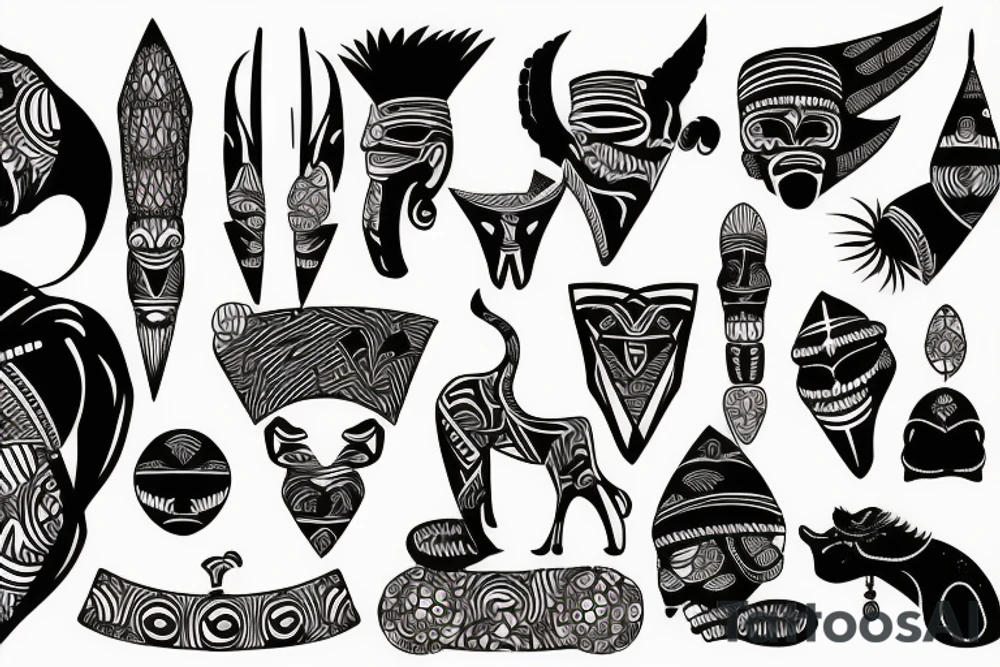 African warriro tattoo idea