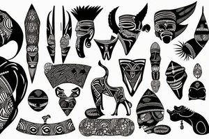 African warriro tattoo idea