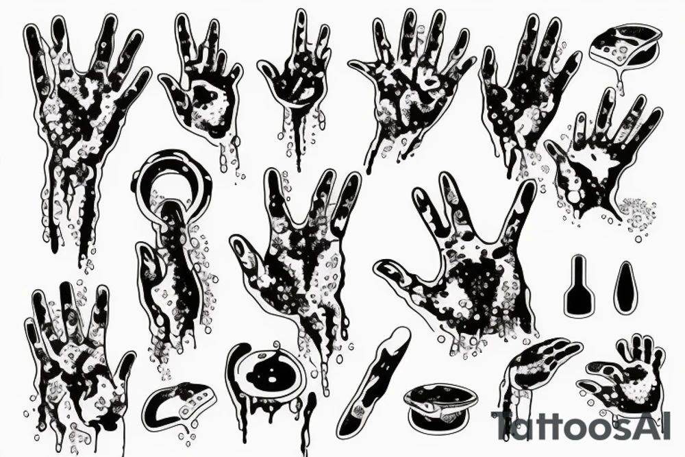 water washing away bloody hands tattoo idea