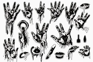 water washing away bloody hands tattoo idea