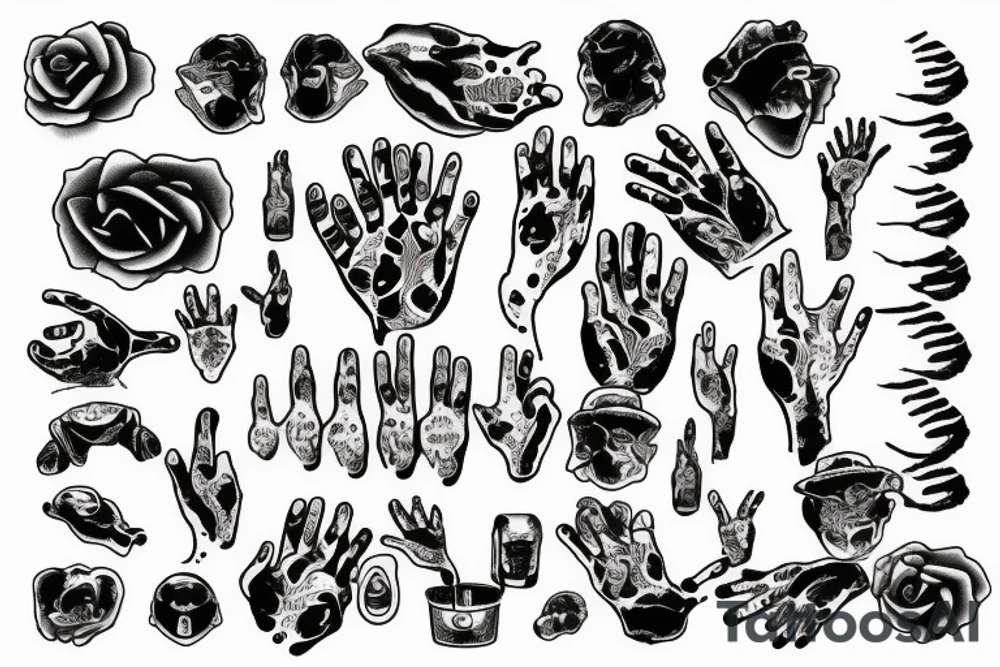 water washing away bloody hands tattoo idea