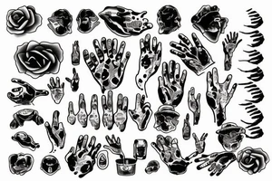 water washing away bloody hands tattoo idea