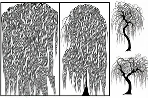 a weeping willow tree tattoo idea
