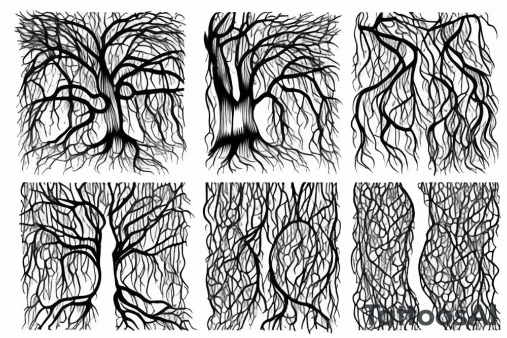 a weeping willow tree tattoo idea