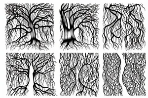 a weeping willow tree tattoo idea