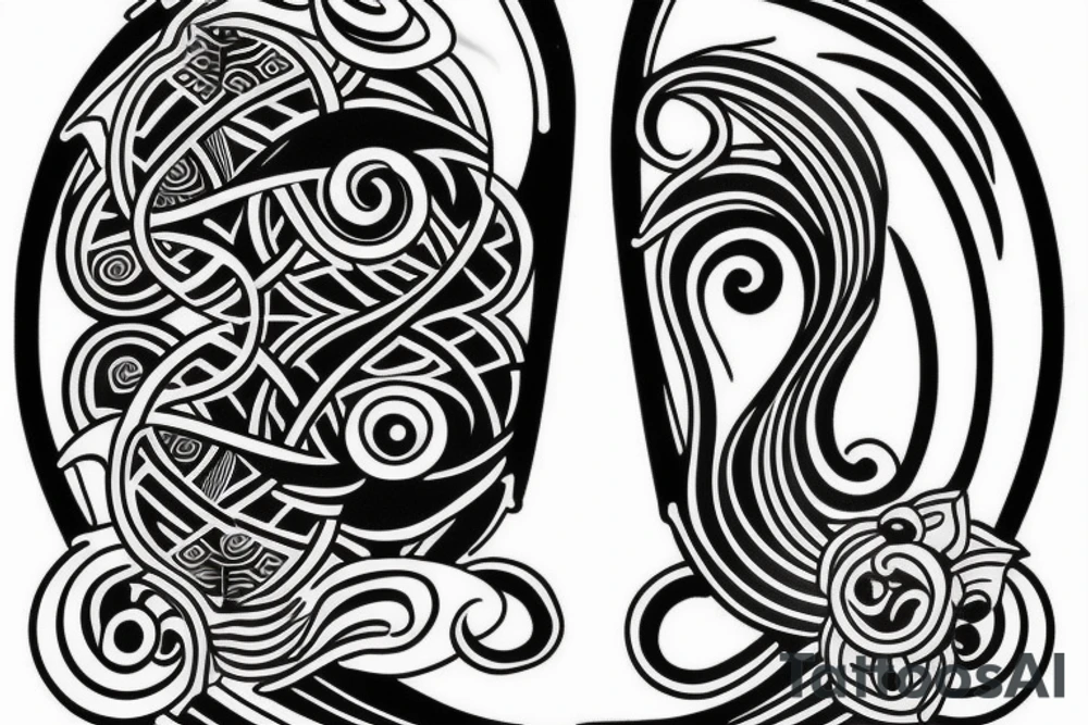 Yin and Yang hourglass tattoo tattoo idea