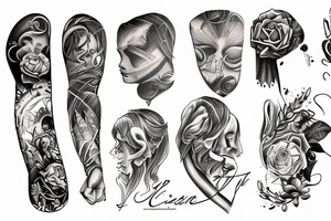 Christian sleeve tattoo tattoo idea