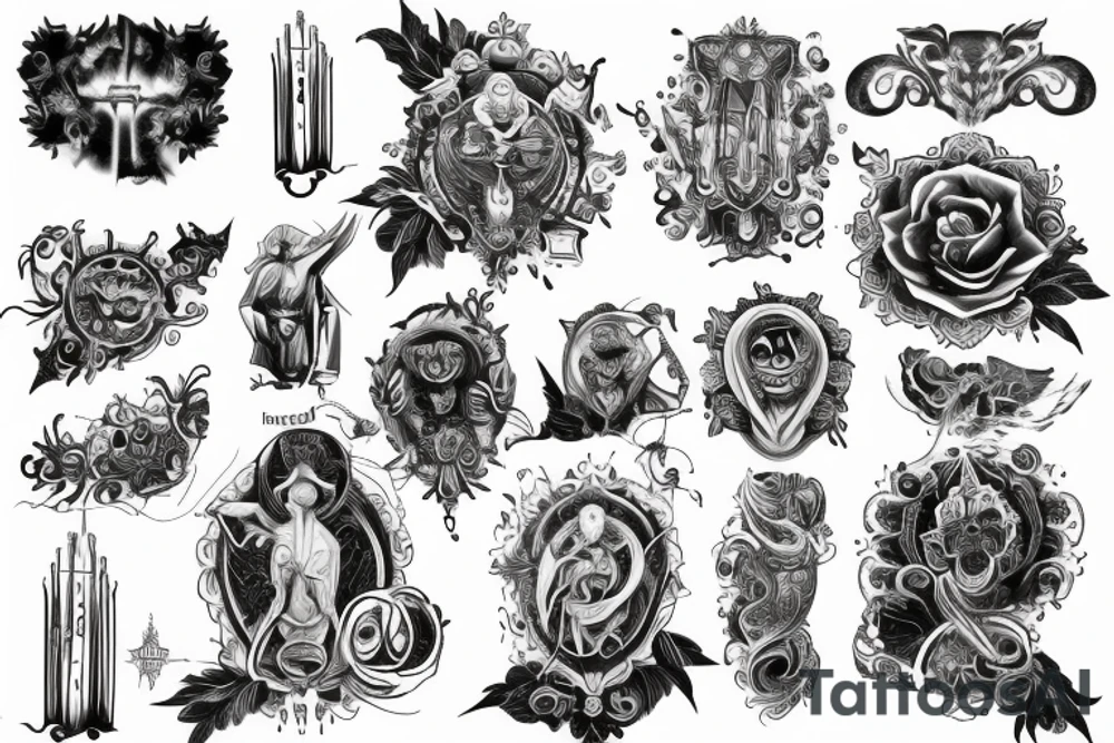 Religious sleeve tattoo idea